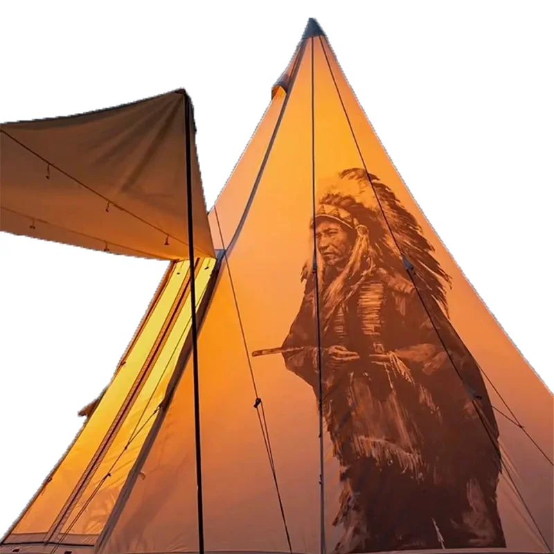 

Indian Professional 5m Mohican Pyramid Tent Outdoor Camp Multi-Pattern Polyester for Restaurant Bar and Campsite Bar