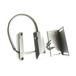 Metal Wired Roller Shutter NO NC Door Magnetic Contact Reed Switch With Installation Bracket