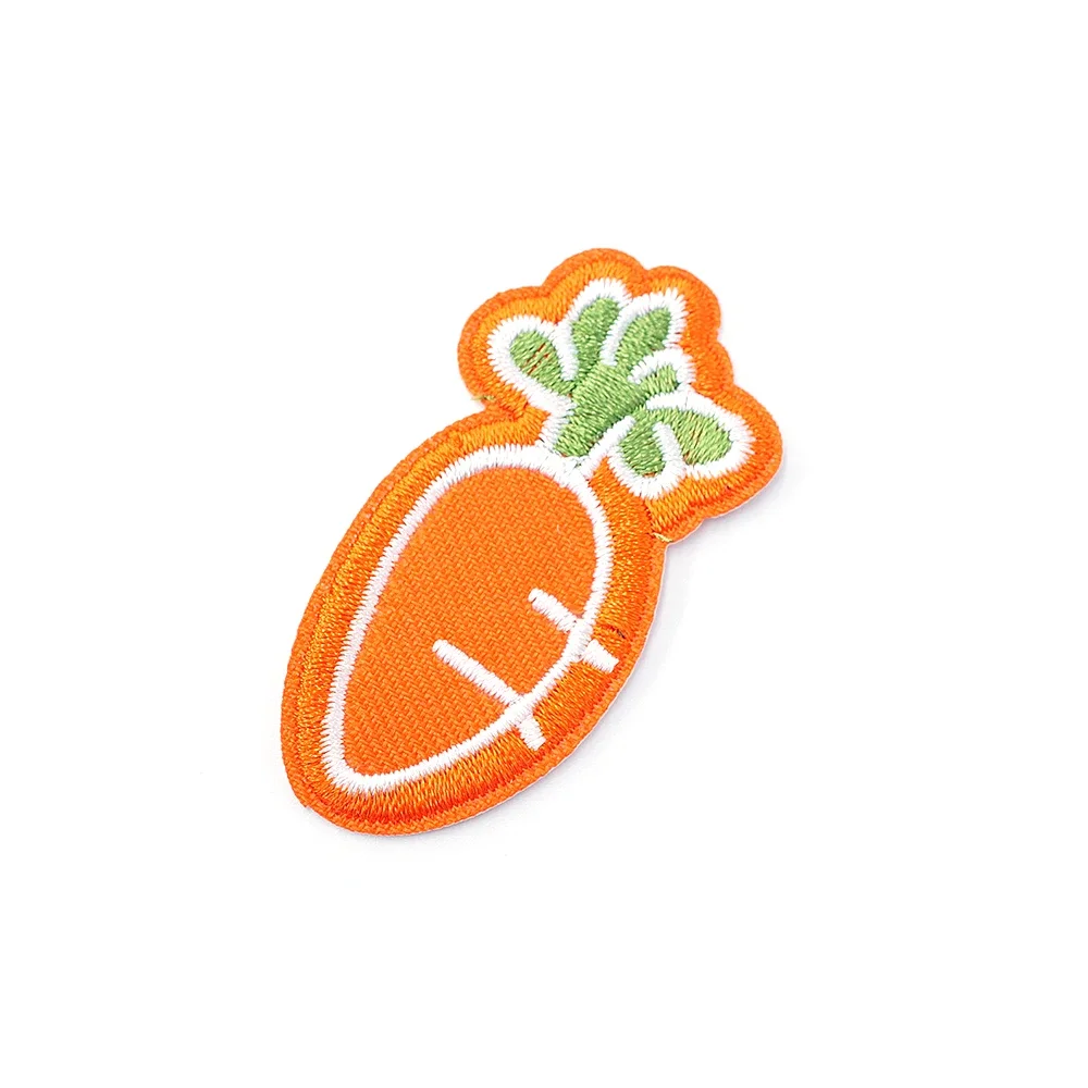 Carrot (Size:3.0X5.5cm) DIY Cloth Badge Embroidered Applique Sewing Patch Clothes Stickers Garment Apparel Accessories