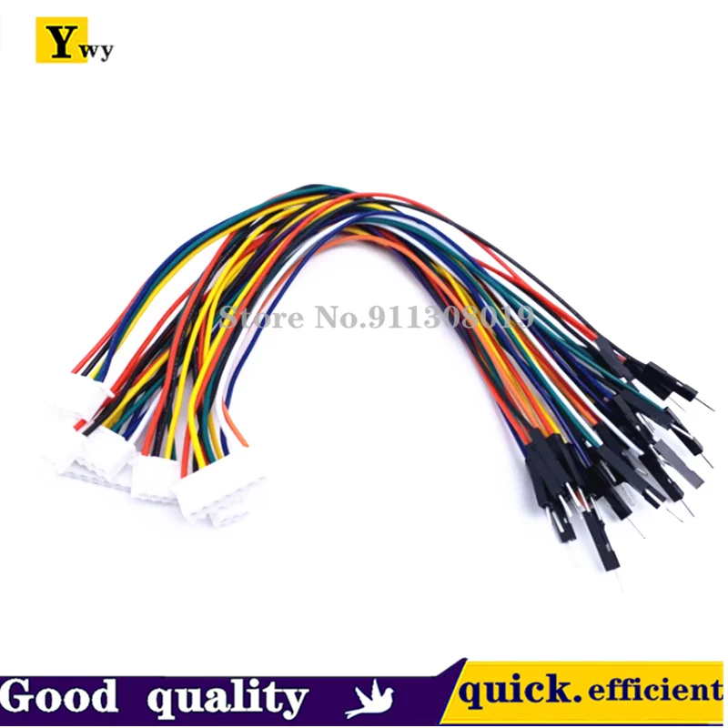 50PCS/LOT XH2.54 to DuPont male 1P terminal line sensor connection line 20CM PCB board patch cord 2.54mm pitch 2P-8P