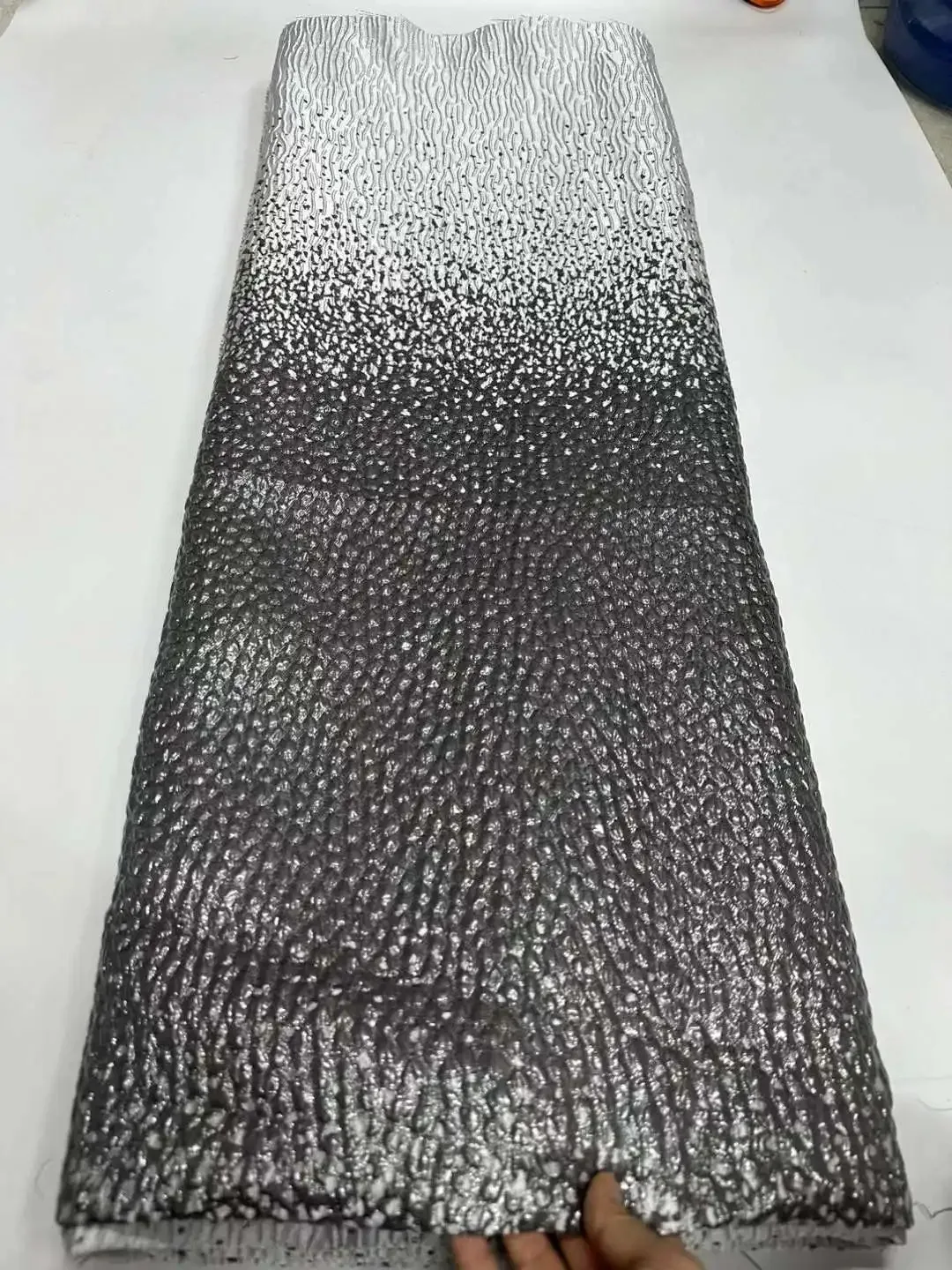New African Brocade Fabric Jacquard Organza Lace 2025 Nigerian Damask Gradient Lace French Net Material Brocard Tissu AH1463