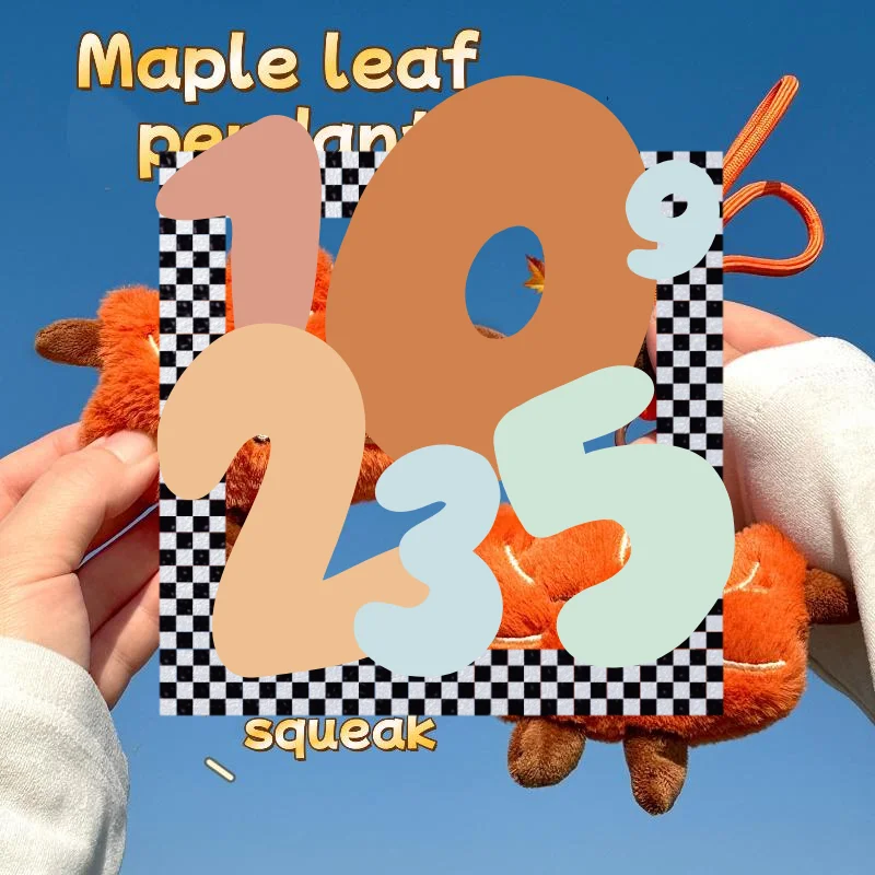 

Cute Maple Leaf Pendant Plush Stuffed Doll Keychain Kawaii Simulate Tree Leaves Plush Toy Backpack Pendant Accessories Gifts
