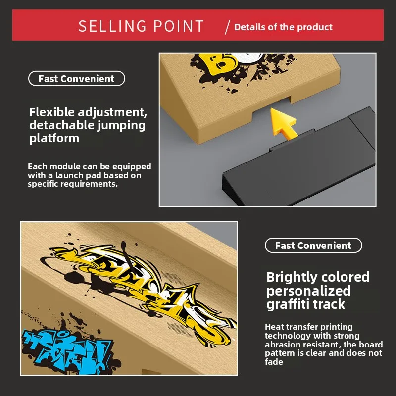 المهنية إصبع لوح التزلج DIY لوح التزلج بارك المنحدر الملحقات التكنولوجيا سطح السفينة المشهد مكان مزيج اللعب الهدايا الصغيرة