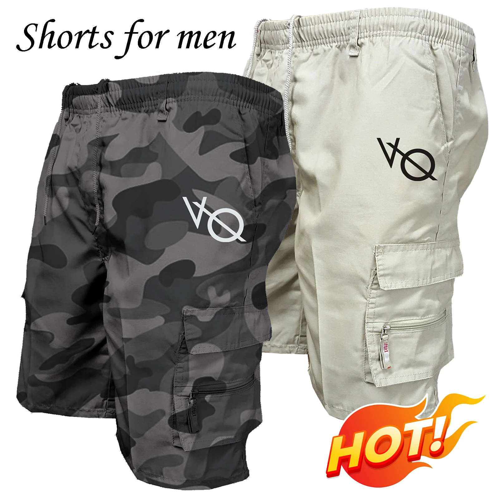 Mens Cargo Shorts New Side Multi-pockets Men Loose Work Shorts Casual Short Pants Male Summer Outdoor Shorts