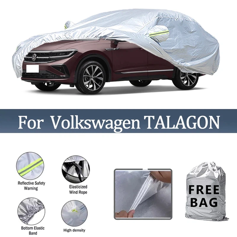 

Для Volkswagen TALAGON автомобильный чехол уличные защитные чехлы снежный солнцезащитный козырек водостойкий пылезащитный внешний УФ автомобильные аксессуары