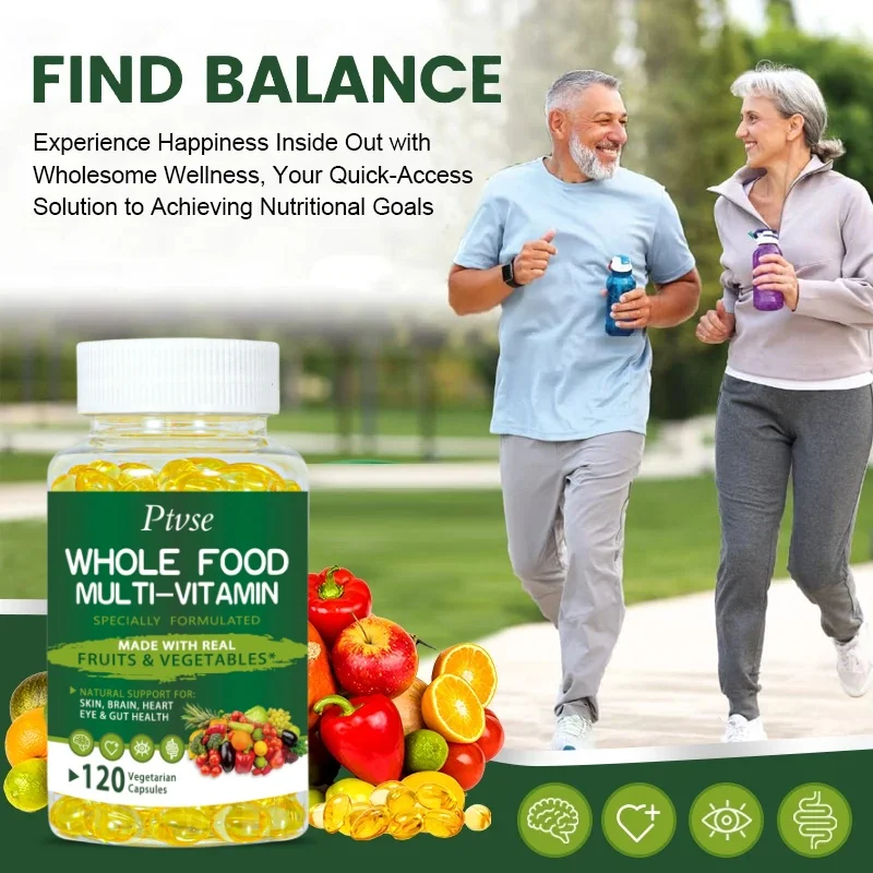 Fruit & Vegetable Complex Capsules Rich In Multivitamins & Dietary Fiber Whole Foods Superfoods Boost Immunity