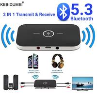B6 2 IN 1 Bluetooth 5.3 Audio Transmitter Receiver 3.5mm AUX Jack RCA USB Dongle Music Wireless Adapter For Car PC TV Headphone