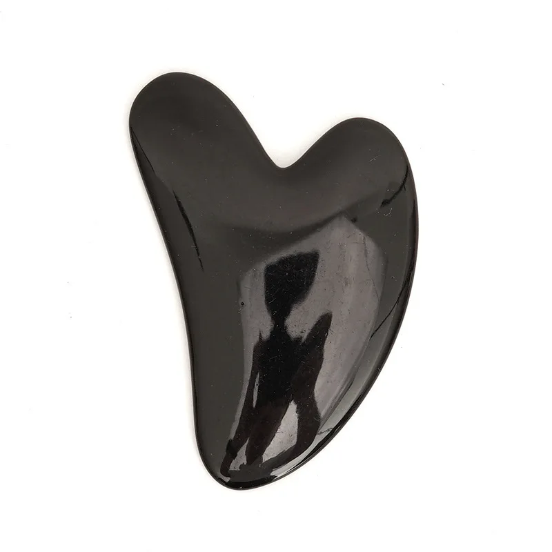 Hot Heart Rose Quartz Guasha Stone, Facial Jade Massage Scraping Board, Chin Nose Lifting Firming Skin Health Care Tool view 4