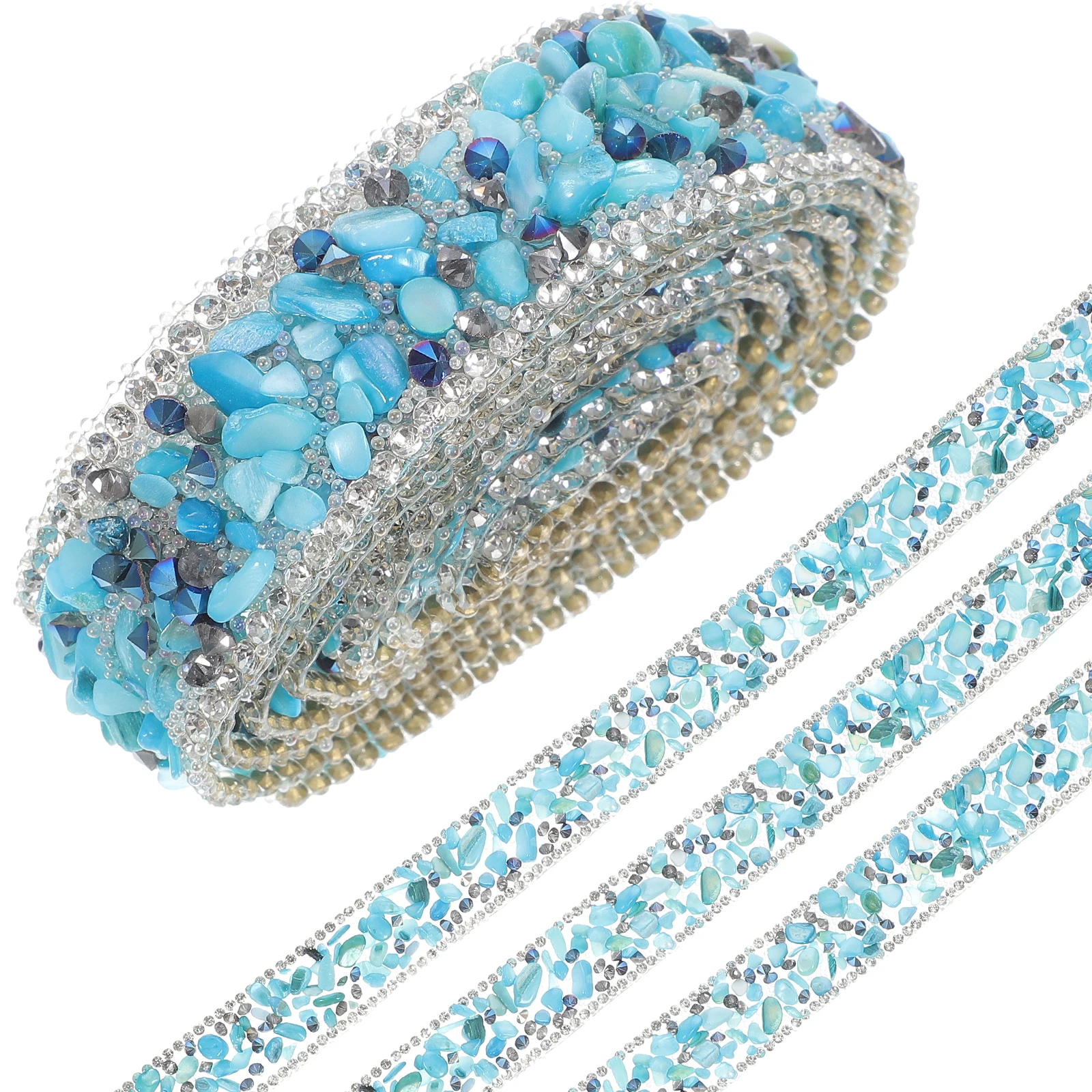

Hot-Melt Rhinestone Ribbon Trim Cuttable Decorative Strips Crafts Clothes Car Phone DIY Pink Wear-Resistant Costume Supply