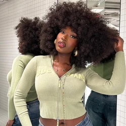 Curly Wigs for Black Women Short Curly Afro Wig with Bangs Kinky Curls Curly Hair Synthetic Wig for Daily Use Party Cosplay