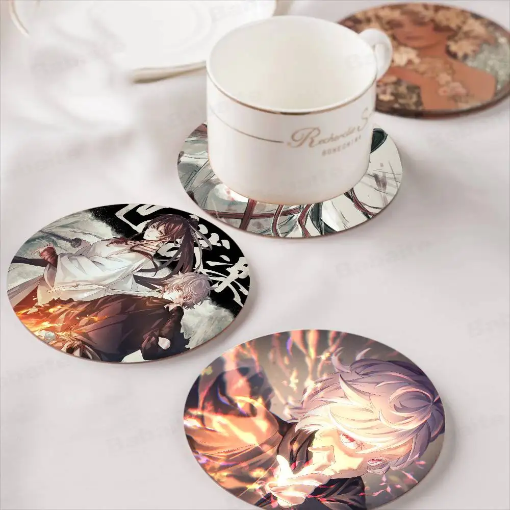 Anime Jigokuraku Hells Paradise 1pc Pattern Coaster Tea Cup Heat Insulation Pad Anti-scalding Anti-slip Table Bowl Plate Mat