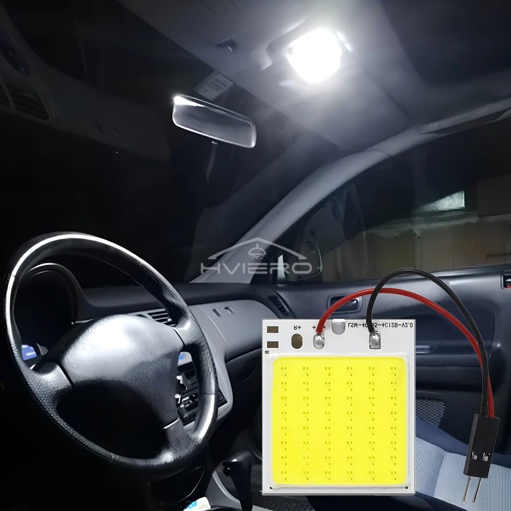 1/2/10 قطع مصابيح LED T10 W5W Cob 48SMD، أبيض وأحمر وأزرق، مصابيح لوحة ترخيص، إضاءة داخلية للسيارة، مصابيح قراءة، إضاءة صندوق الأمتعة - 5