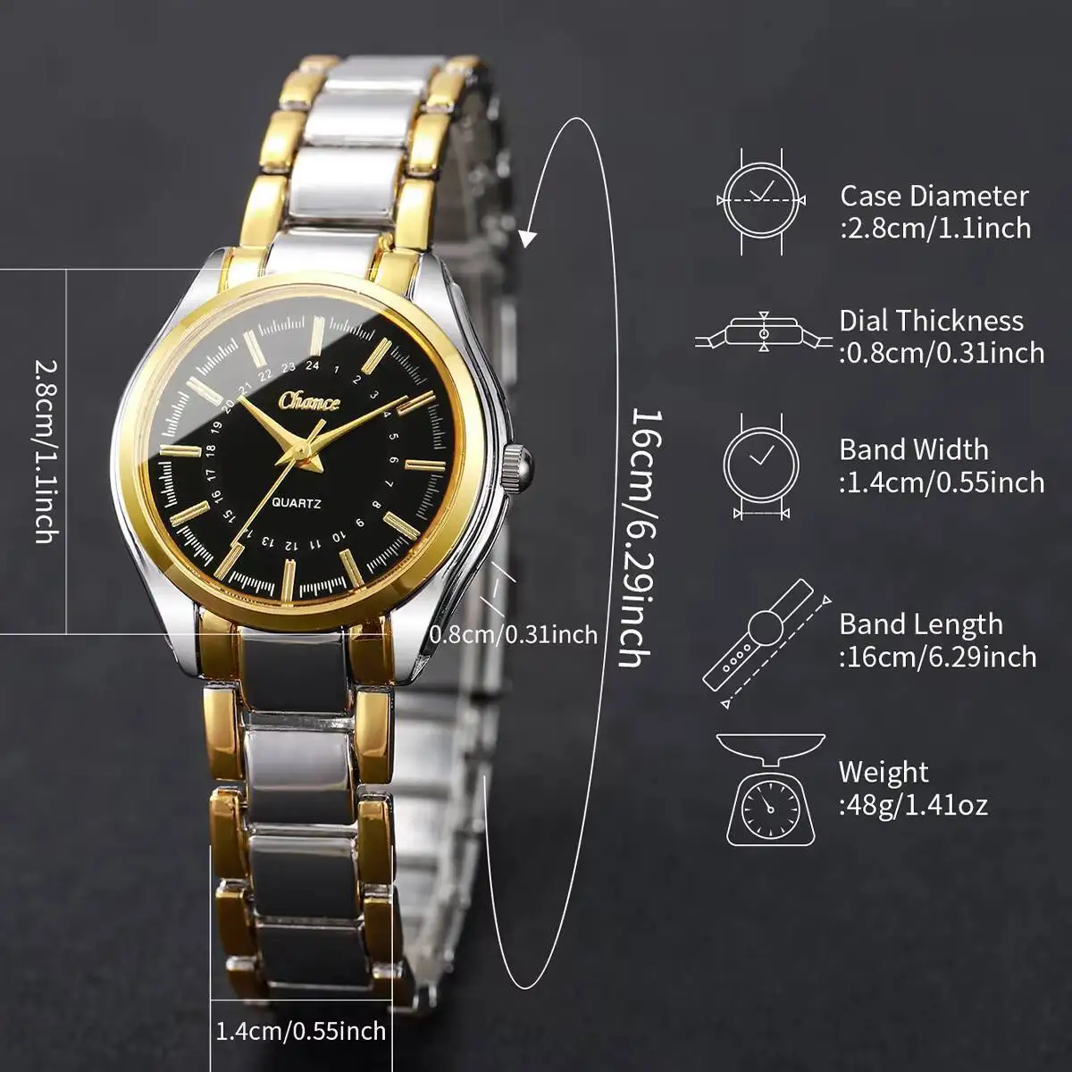 4PCS Fashion Women Watches Bracelets Set Luxury Analog Quartz Wristwatch Reloj Mujer（Without Box）