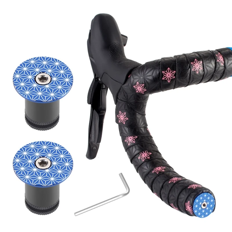 

2 Pcs Bicycles Grip Handle Bar End Aluminum Alloy Bike Handlebar End Plugs