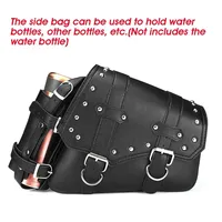 Waterproof Universal Black Motorcycle Saddlebags Side Tool Bags Motorbike Scooter Luggage Pouch Storage Saddle Bag Vintage