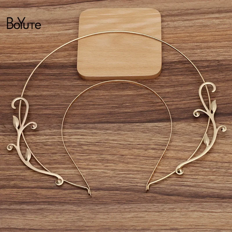 BoYuTe Metal Headband Coroa, Tiara Base, DIY Cabelo Jóias Acessórios, Materiais de soldagem, 125mm Vine, 210mm, 2 Pcs por lote