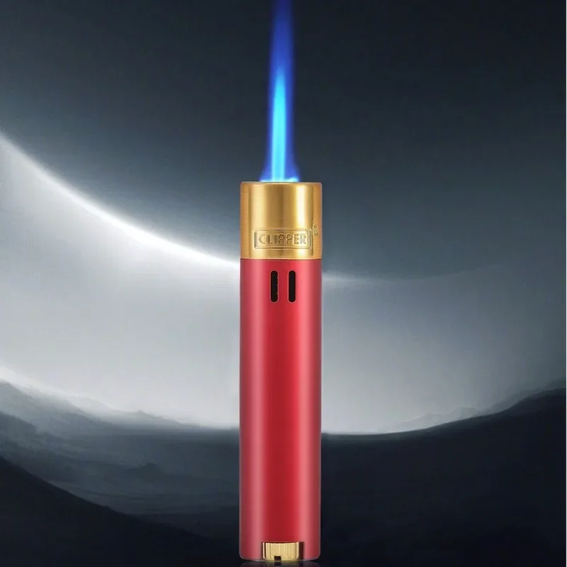 Clipper Torch Lighter Full Metal Windproof Torch Lighter Butane Gas Blue Jet Flame Cigar Lighter Smoking Accessories