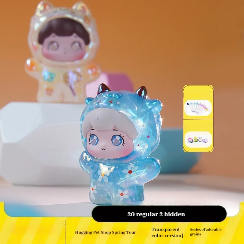 

Модный Pop Baobao Hug Spring Travelogue, прозрачные милые гранулы, полностью прозрачная мини-слепая коробка, слепая сумка, подарок, новинка ручной работы