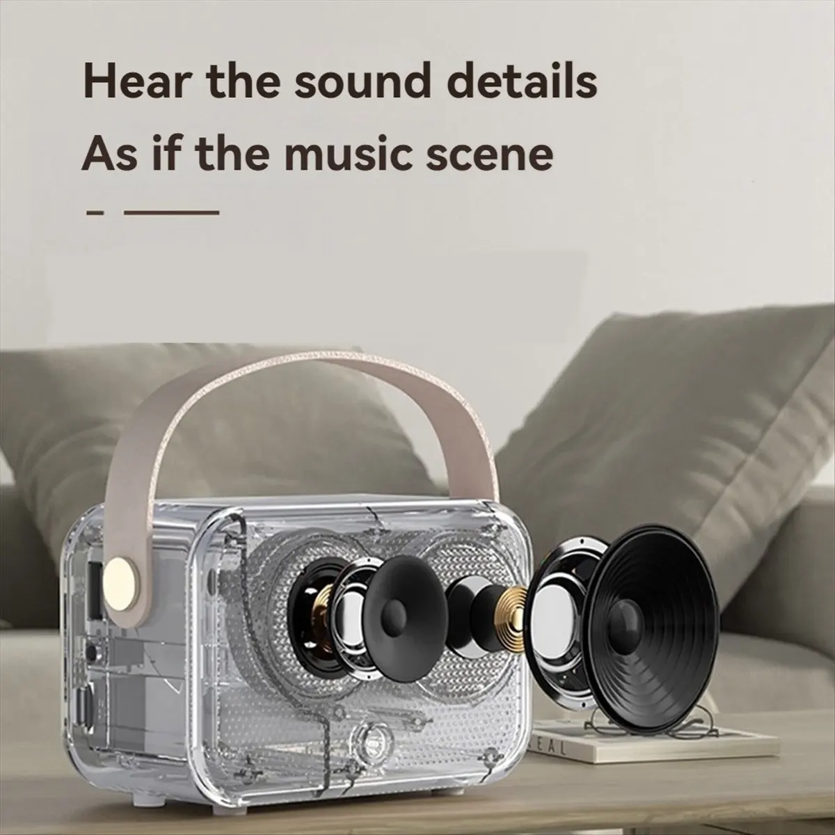 ETRT Bluetooth Speaker with Microphone Speaker Support TF Card U Disk AUX 3D Sound Diffusion Type Alarm Clock Speaker A