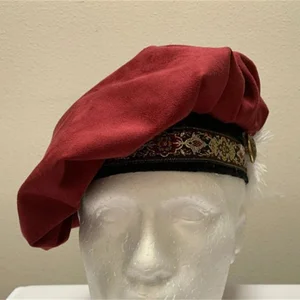 Unisex Tudor Muffin Hat, Costume, Headwear, Medieval Renaissance, Baroque, Costume, Diskette, Poet, Poet 10 Main Sales Chapeu Queen Elizabeth - №2