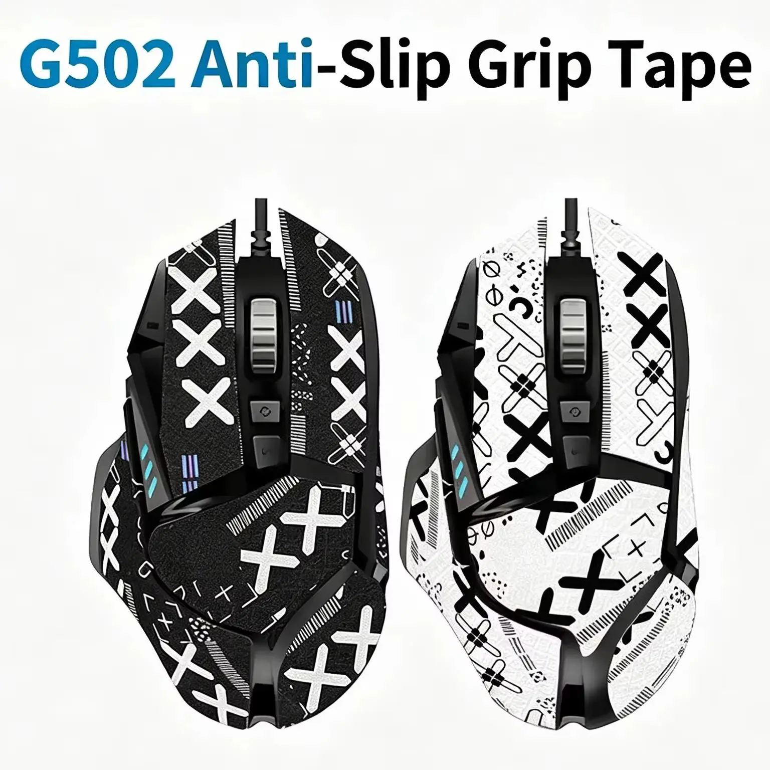 Anti Slip Grip Tape for Logitech G502 HERO / G502 LIGHTSPEED, Matte Texture Sweat Absorbing Gaming Mouse Sticker