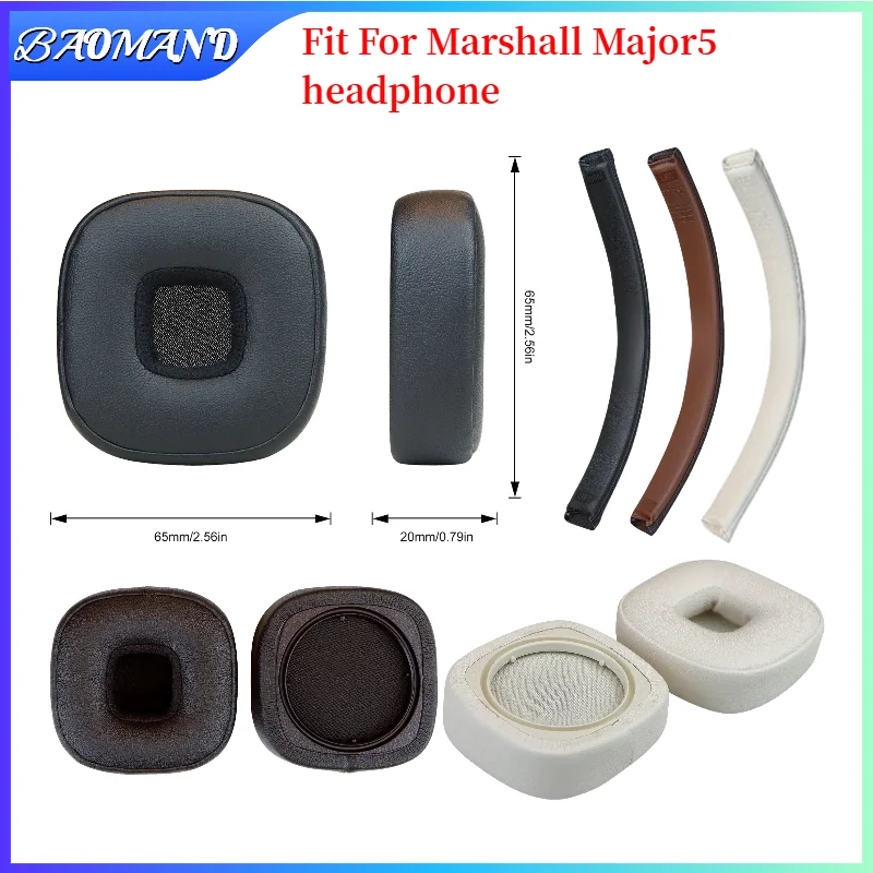 

Replacement Earpads for Marshall Major5 Headset Headphones Leather Sleeve Earphone Earmuff