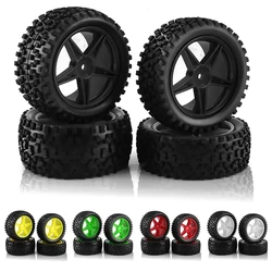 4pcs 87mm Off Road Buggy Tire Wheel Tyre for Wltoys 144001 144010 124007 124017 124019 Tamiya TT02B HSP 1/10 1/12 1/14 R