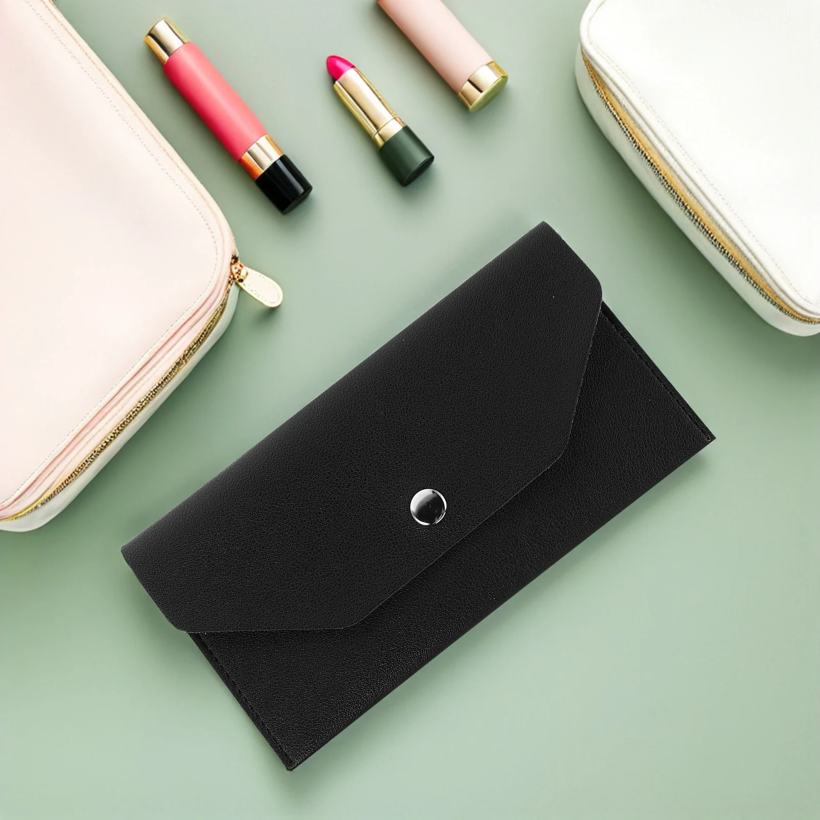 

2 Pcs Women's Portable Wallet Small Change Purse Bills Organizer for Girls Money