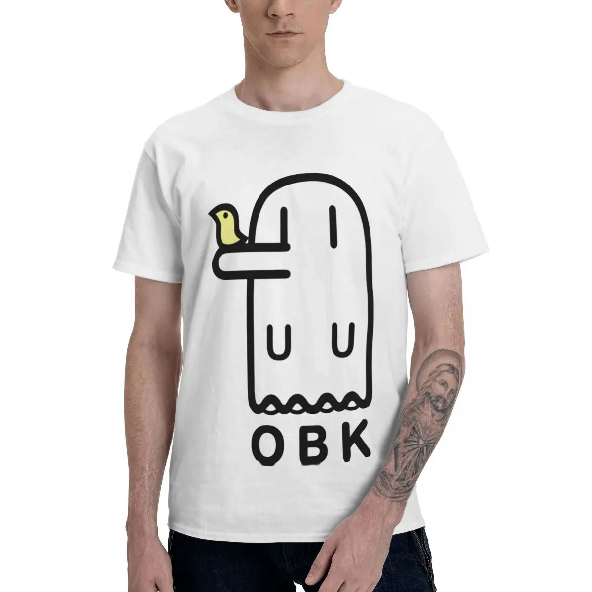 Fashion Nichijou OBK Obake T-Shirt Pure Cotton Crewneck Men T-Shirts Short Long Sleeve PlNovelty Tees Hoodie Four Seasons