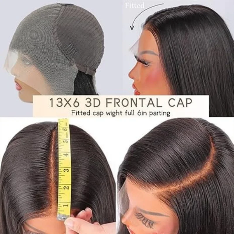13x6 Прямые парики из человеческих волос 40 дюймов HD Парик шнурка Натуральные фронтальные парики шнурка 220 плотность Бразильские парики из человеческих волос для женщин