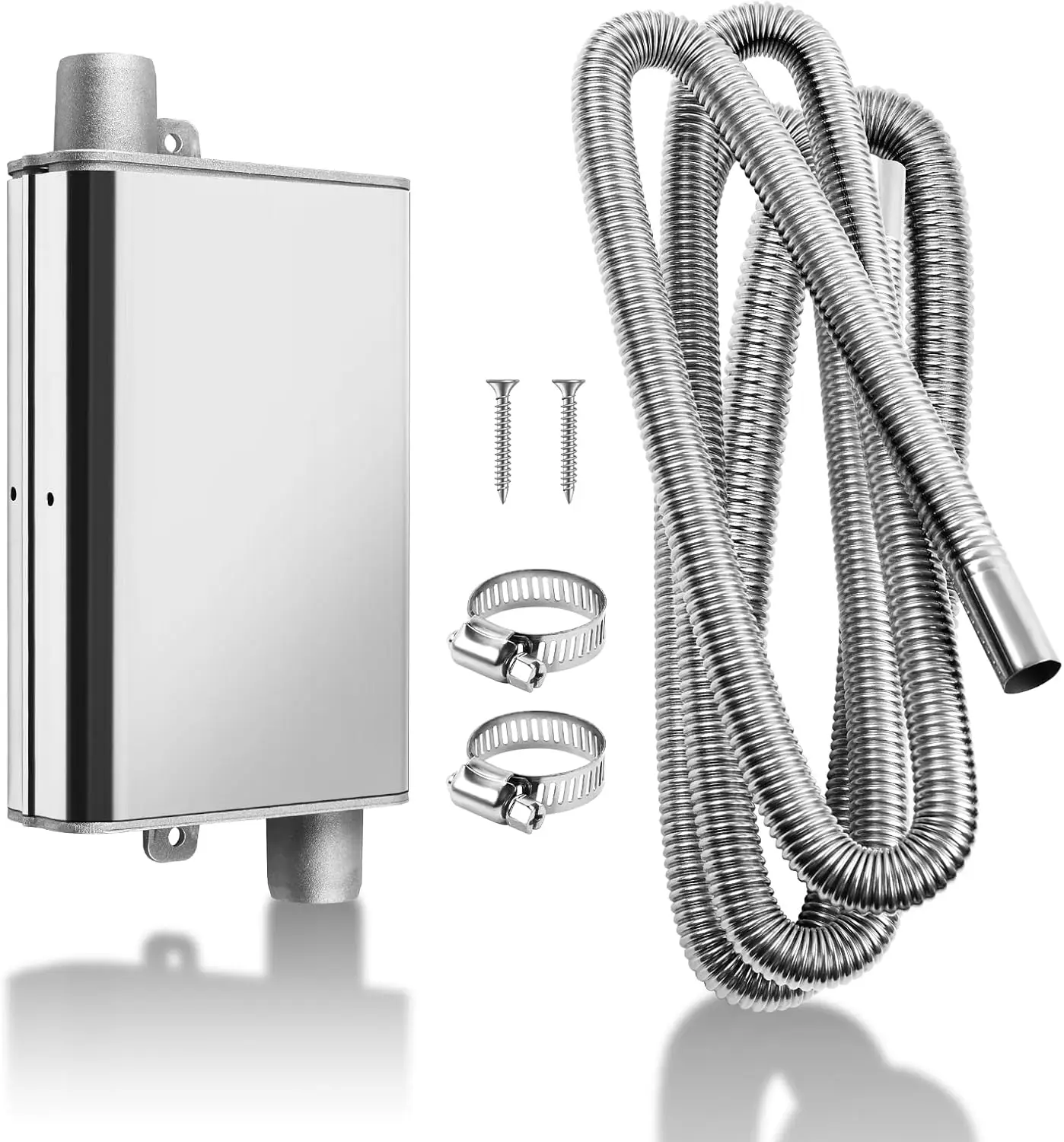 

Выхлопная труба отопителя 200 см с глушителем и зажимами, удлинитель выхлопной системы генератора из нержавеющей стали 1 фут