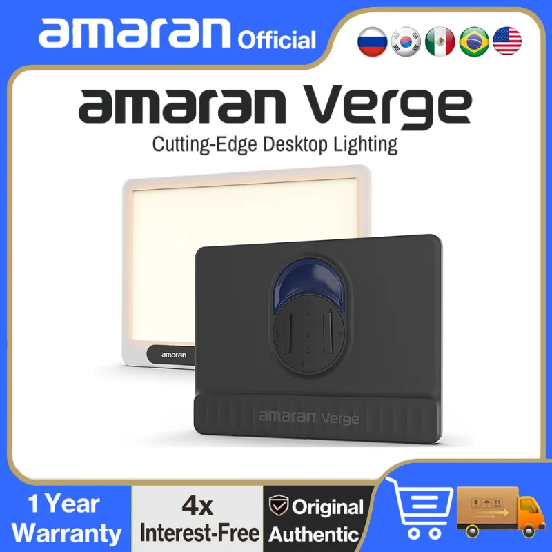 Amaran Verge Bi-Color LED Panel Light USB-C PD 2,700K - 6,500K Photography Studio Light for Youtube Tiktok by Aputure