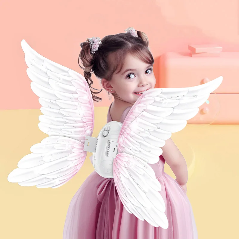 Electric Butterfly Wings Moving Elf Wing With Light Fairy Wings For Kids Girls Dream Fairytale Princess Cosplay Dress Up Toys