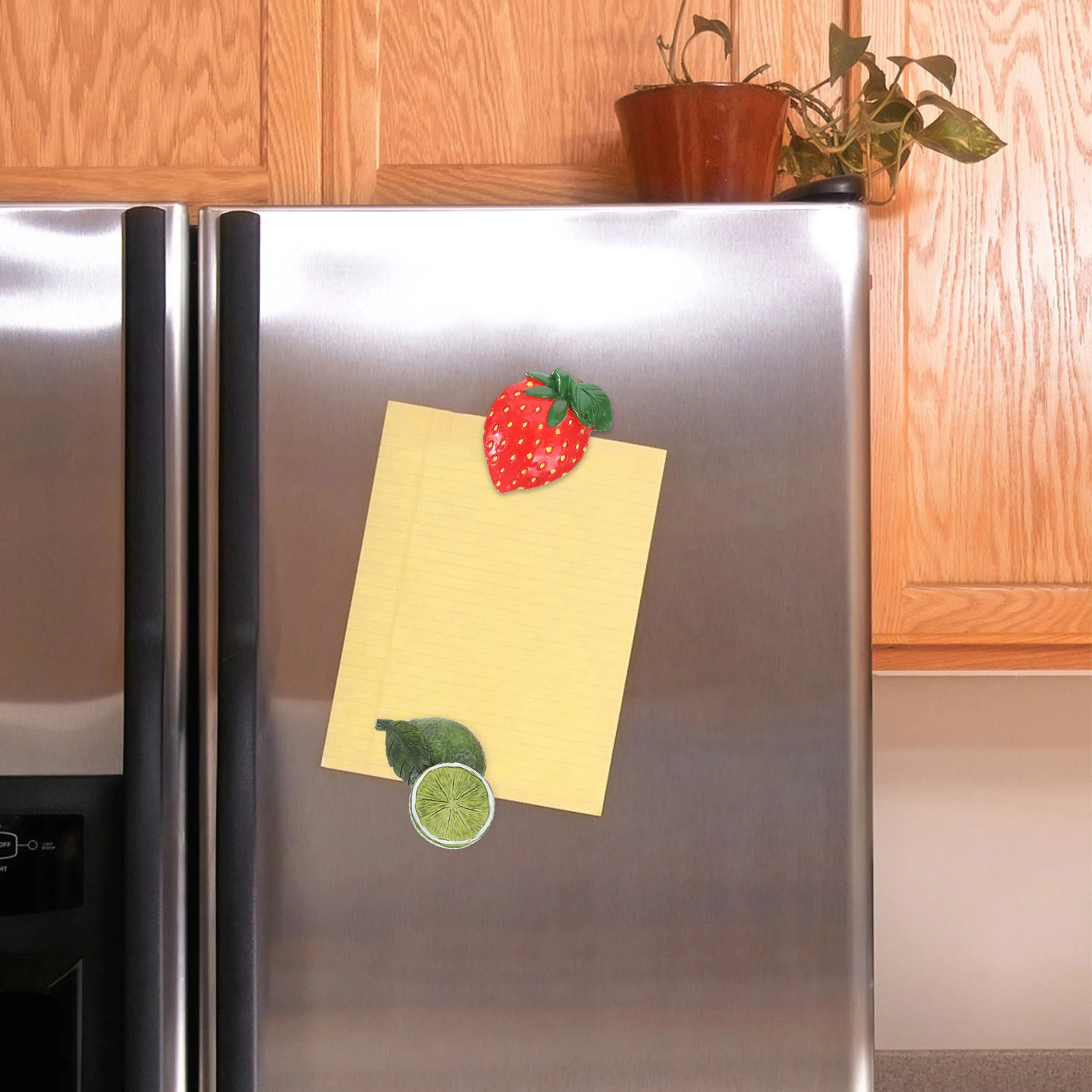 

3 Pcs Fruit Fridge Magnets Resin Decor Realistic Adorable Refrigerator Accessories Scratch Resistant Not Fall