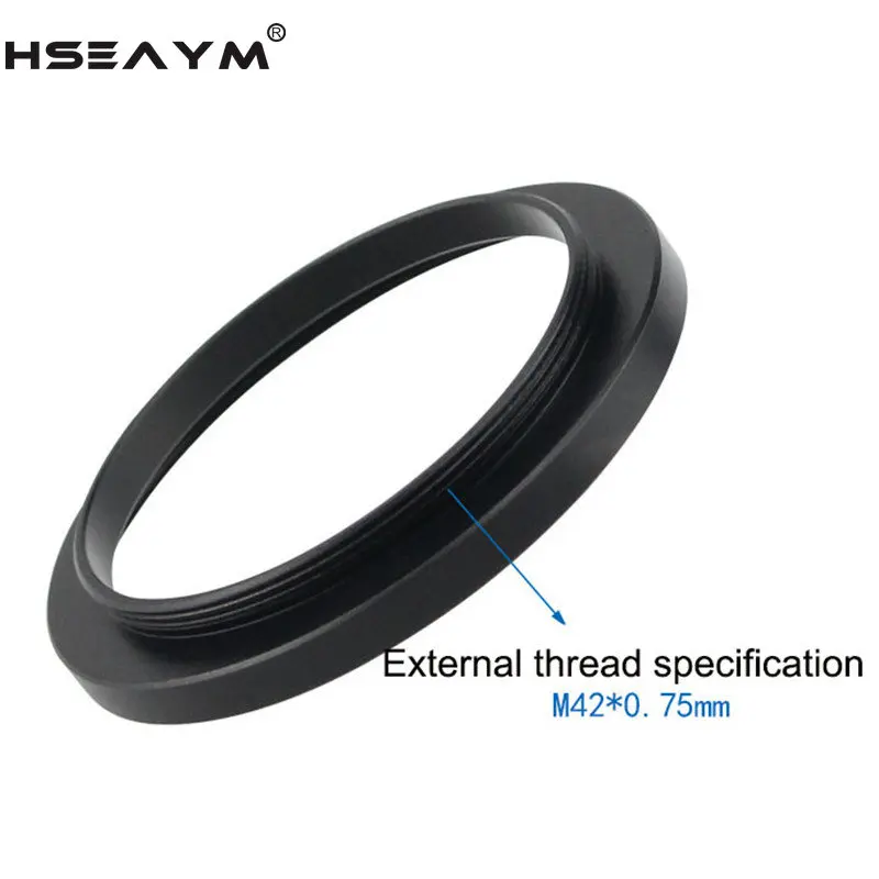 HSEAYM-anillo adaptador de fotografía telescópico de aluminio y Metal, rosca externa T2 a rosca interna M48X0.75mm