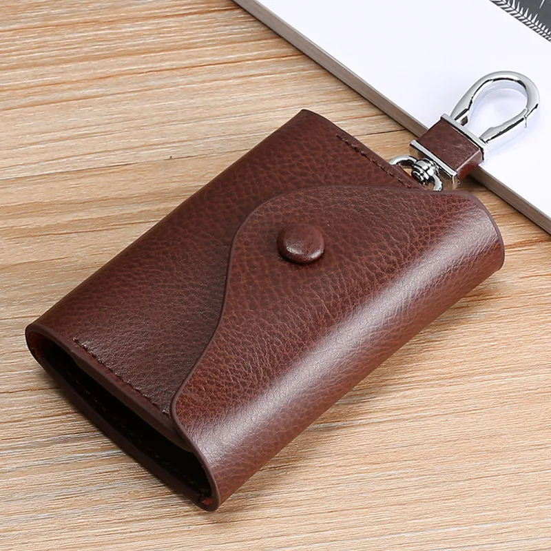 Multi-Functional Men's Genuine Cowhide Waist Mounted Women's Fashion Korean Multi-Purpose Car Lock Bag