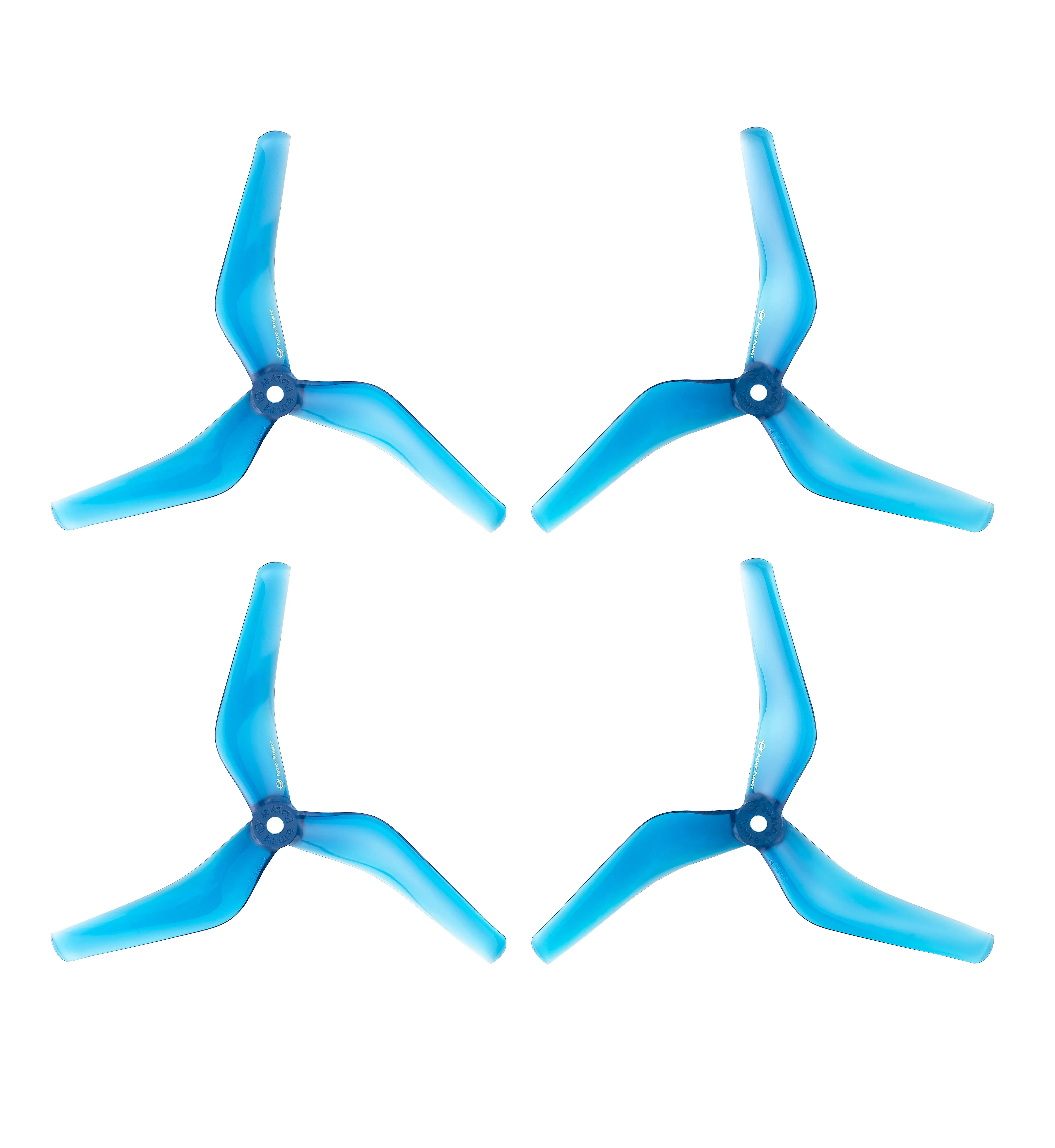 3 Pack AZURE POWER 6145 Big Smooth Props 6 Inch Propellers CW CCW 3-Blade Propeller High-grade Polycarbonate