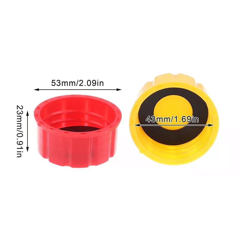 

1/2/3/5 Gallon Plastic Gas Can Cap ID 43mm OD 54mm H 23mm Portable Gas Tank Cap Replacement Red Yellow Gas Can Cap