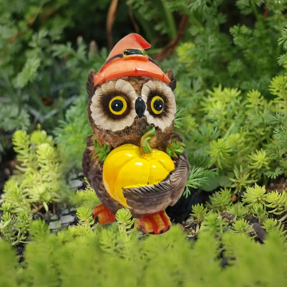 

Crafts Resin Owl Figurine Waterproof Creative Garden Statue Exquisite Vivid Animal Sculpture Thanksgiving