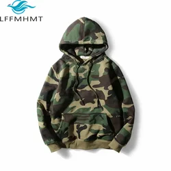 S-5XL Plus Size Men's  Style Camouflage Hoodie Spring Fall Fashion Casual Loose Hooded Long Sleeve Thicken Fleece Coats