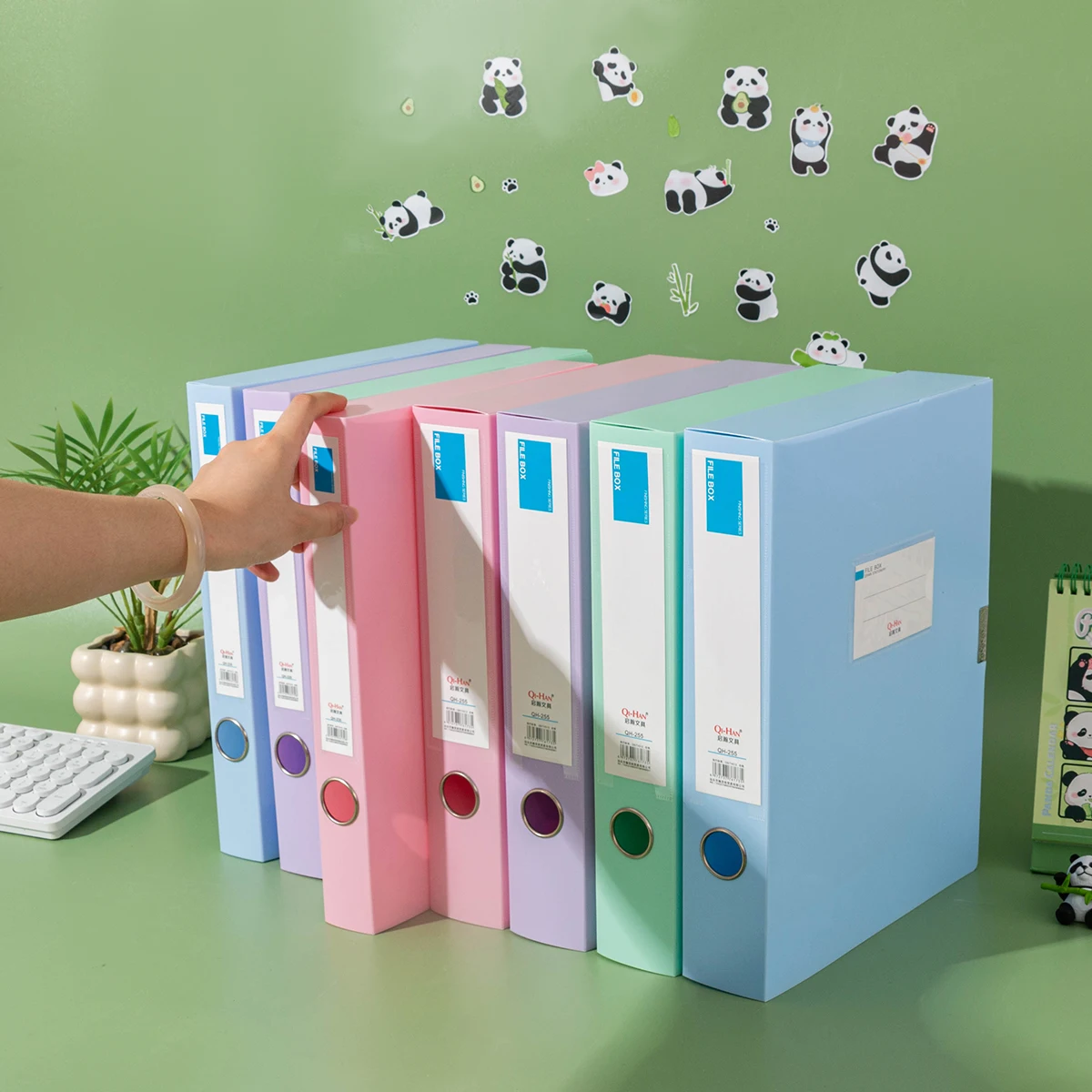 Folding File Box A4 Folder Document Box Storage Bag Data Book Accounting Label Box Voucher Document Organizer Label Box Storage