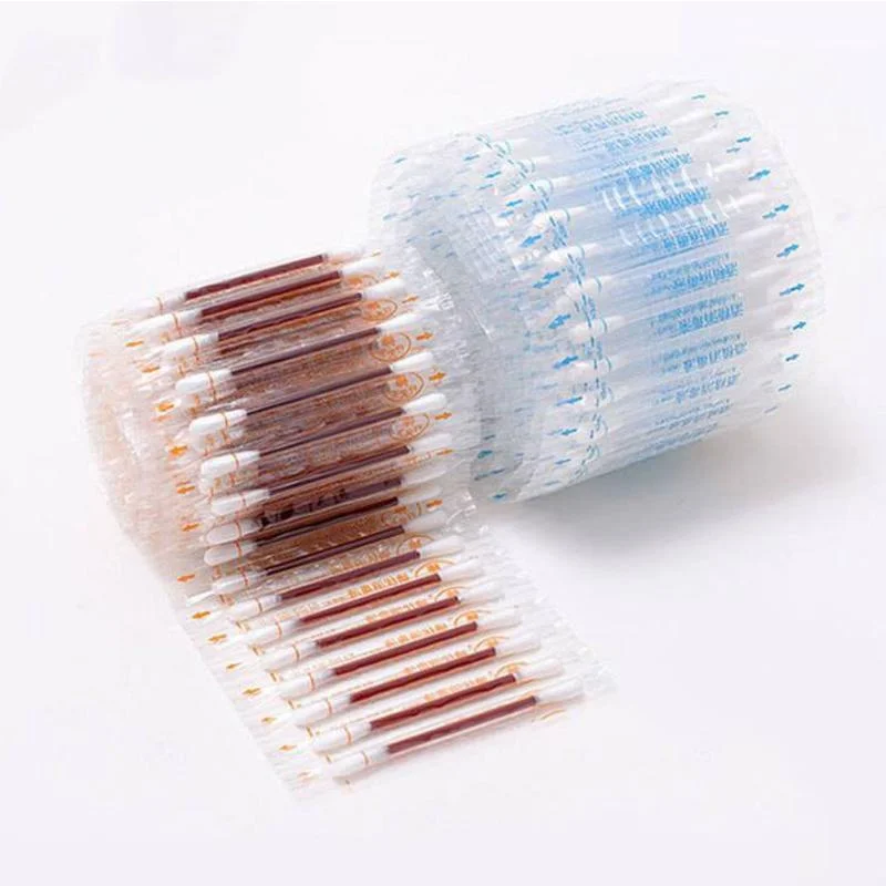 50pcs Disposable Iodine Swab Multifunctional Double Headed Cotton Stick Indoor Outdoor Clean Wound Care Bar Swabs