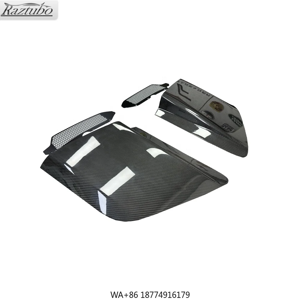 

Кепка Licht Style Сухое углеродное волокно Автомобильная боковая вентиляционная отделка Боковые дверные крылья Лезвия Панели для R8