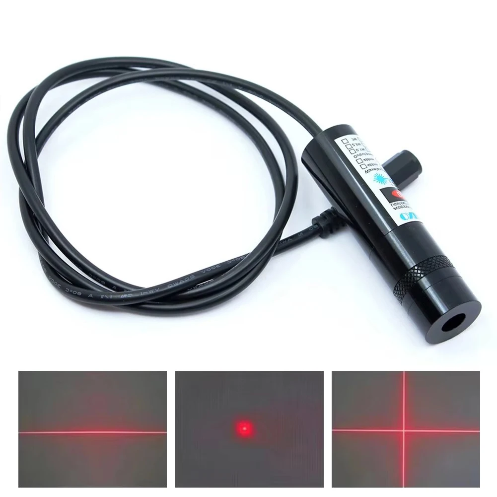

Industrial 650nm Red Laser Focusable Dot Line Cross Lighting 100mW Diode Module 21x80mm with 5V Adapter Holder