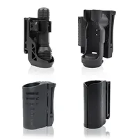 Tactical Flashlight Holster 360° Rotating Flashlight Case Pouch Belt Clip Torch Kits Pouch Open Top Lighting LED Torch Holder