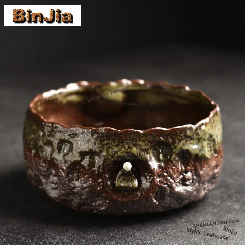 Wood-fired Porcelain Dunhuang Murals Jianshui Zen Tea Wash Bowl Writing-brush Washer Tea Residue Barrel Household Chaxi Cha Gift