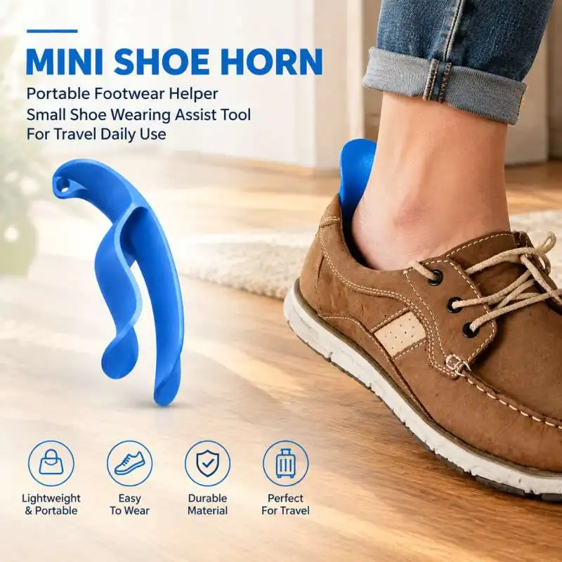 Mini Shoe Horn Portable Footwear Helper Small Shoe Wearing Assist Tool For Travel Daily Use