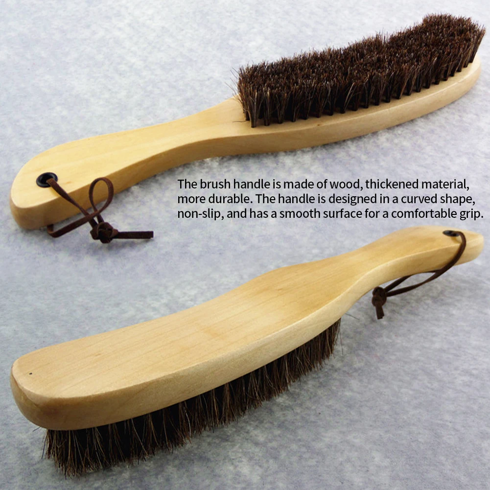 Portable Wood Handle Bed Lint Brush Sofa Coat Cleaning Tool Dust Removal Brush for Clothes Home Clean Brush with Lanyard