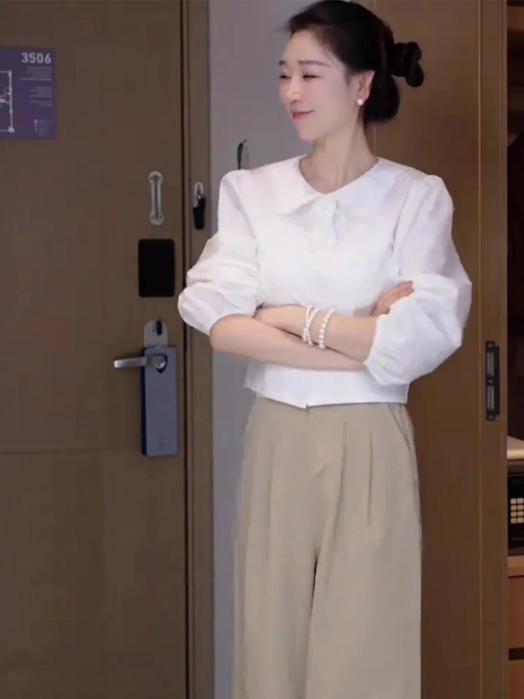 

Oajer Flagip Store Women's Long Sve irt Spring 2026 Casual Loose Fit Slimming ort Length Versatile Ele Faion