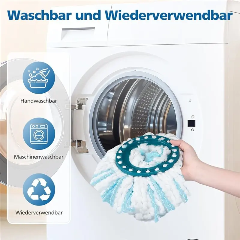 B46C For Leifheit Clean Twist Disc Mop Replacement Head-Ergo/For Leifheit Clean Twist Disc Mop Micro Set, For All Floors